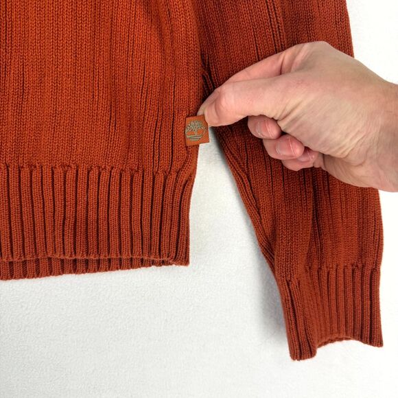 Timberland 100% Cotton Dark‎ Red Sweater Womens Size M - Picture 3 of 9